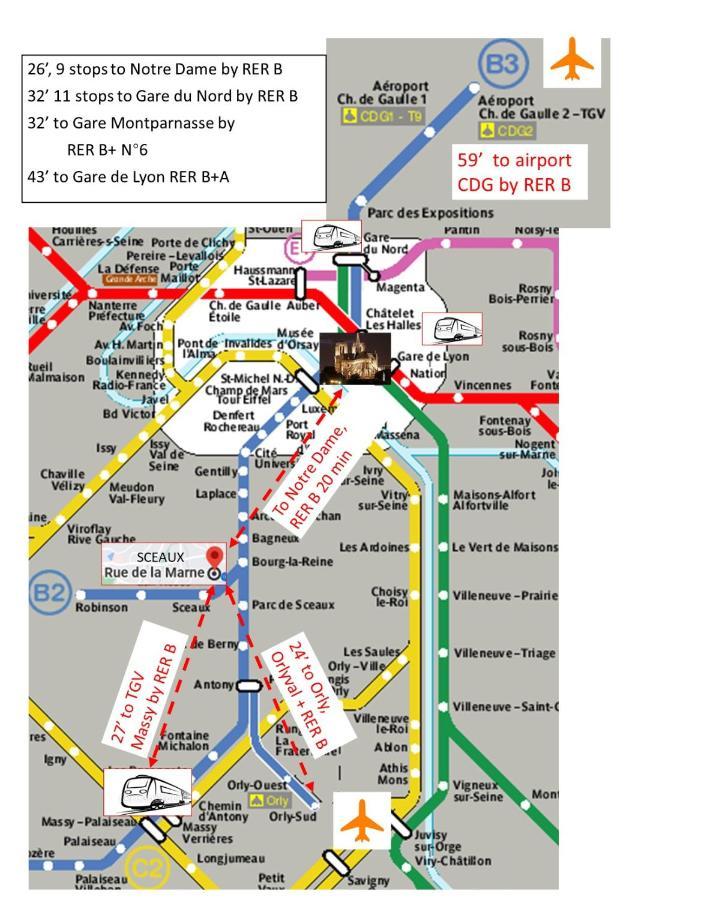3 Private Rooms Shared Flat In A Villa At Sceaux 600M Rer B Direct To Notre-Dame Extérieur photo